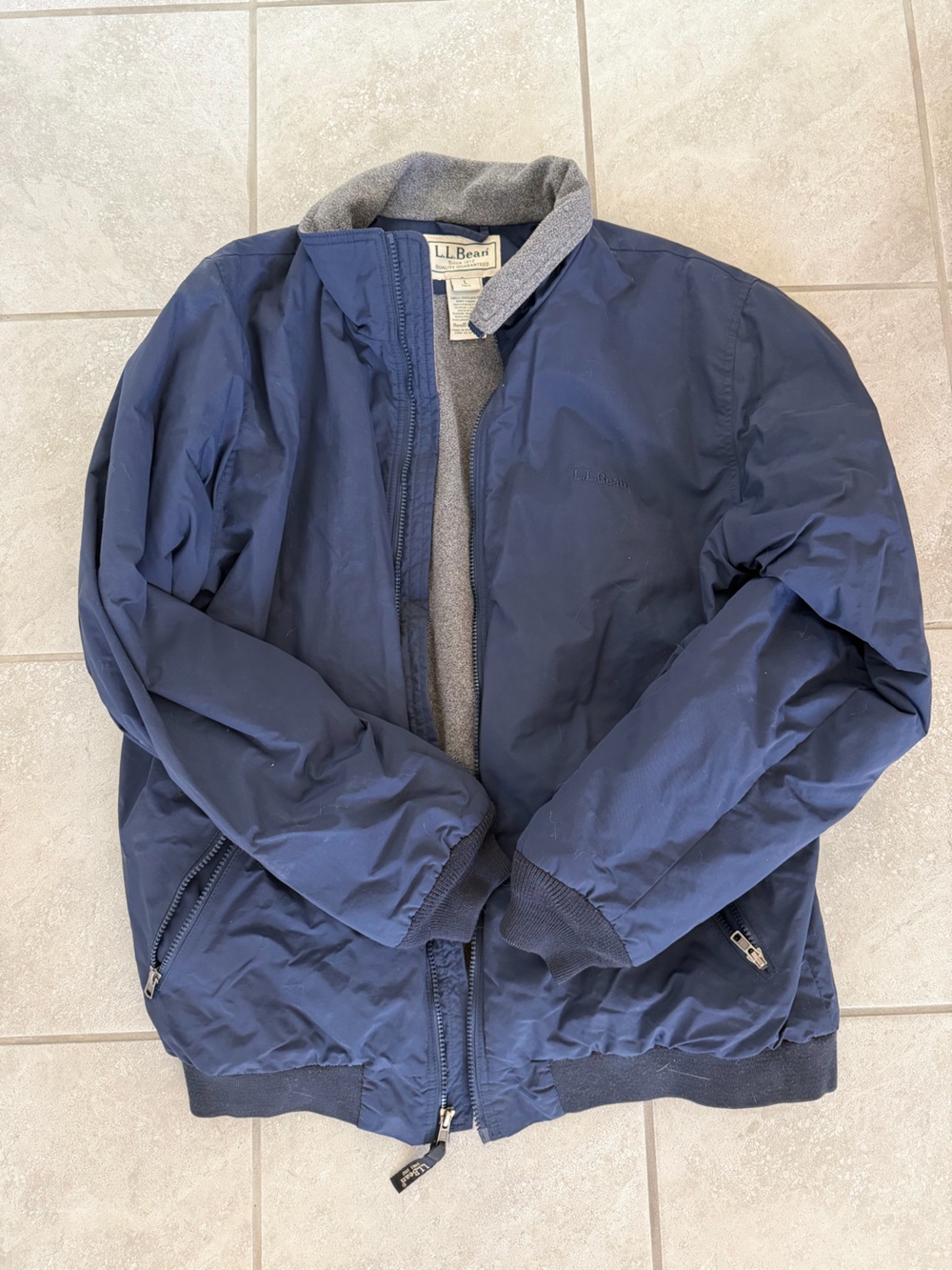 L.L. Bean Navy Bomber Jacket